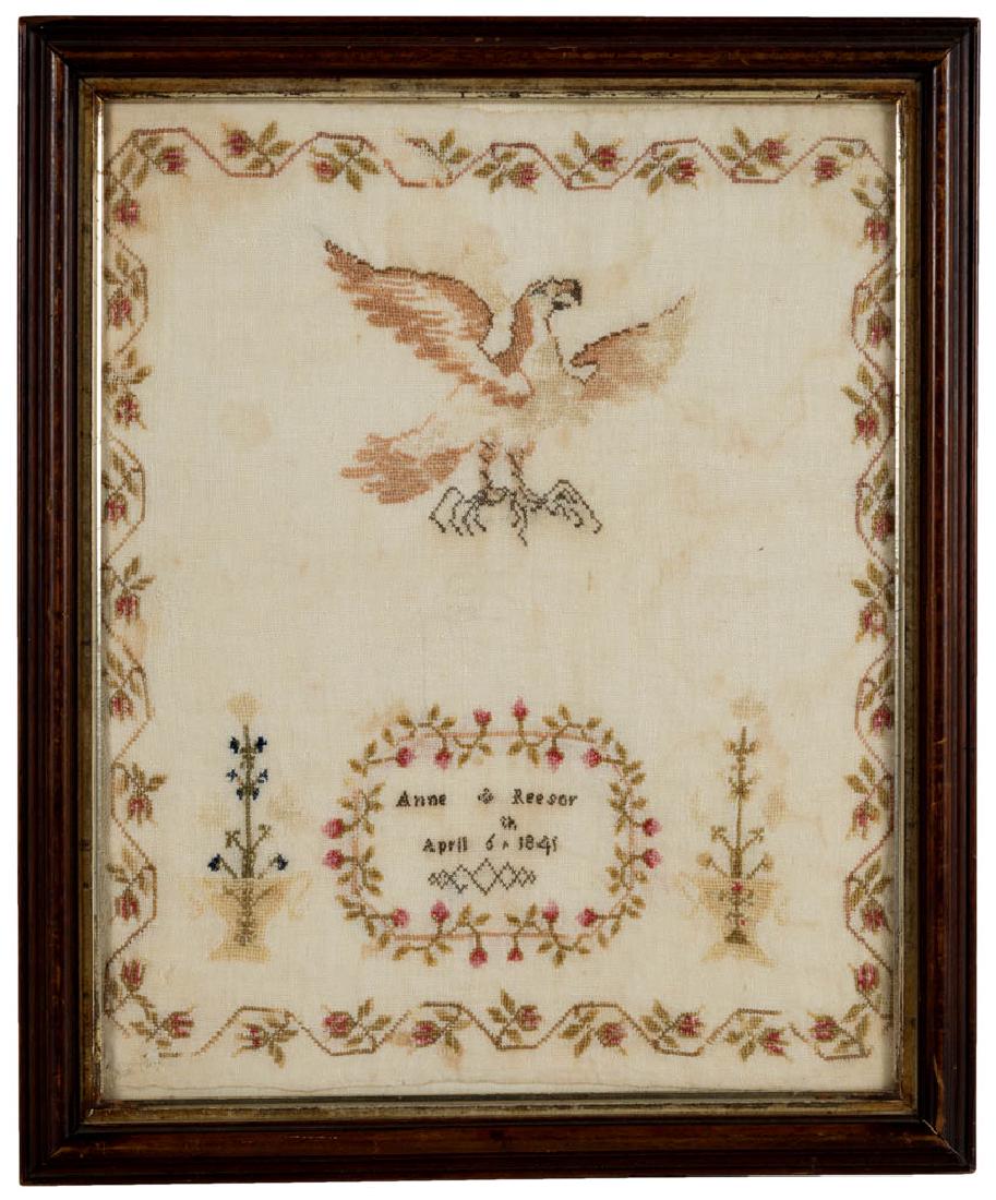AMERICAN PICTORIAL NEEDLEWORK SAMPLER (1 of 3)