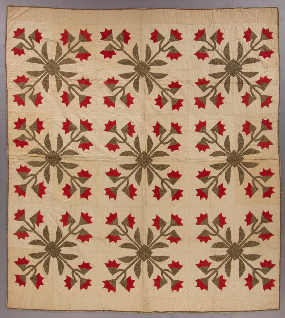 MID-ATLANTIC LILY VARIATION APPLIQUE QUILT (1 of 6)