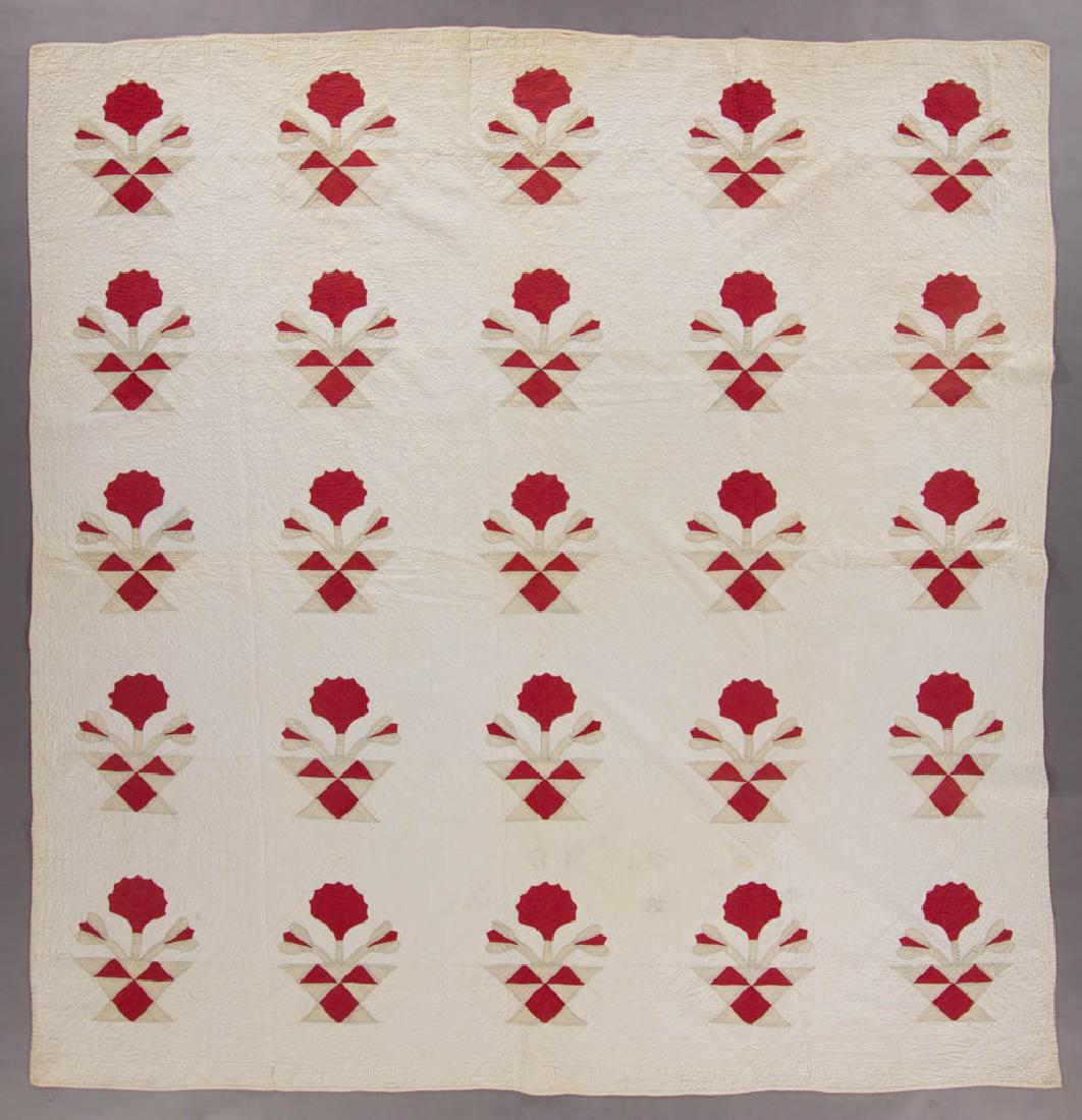 MID-ATLANTIC COCKSCOMBS IN BASKET PIECED AND APPLIQUE (1 of 4)