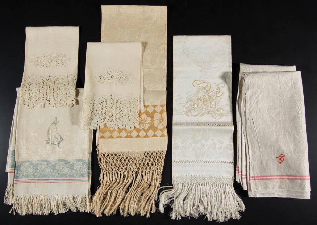 ANTIQUE / VINTAGE LINEN AND OTHER TEXTILES, LOT OF SIX (1 of 1)
