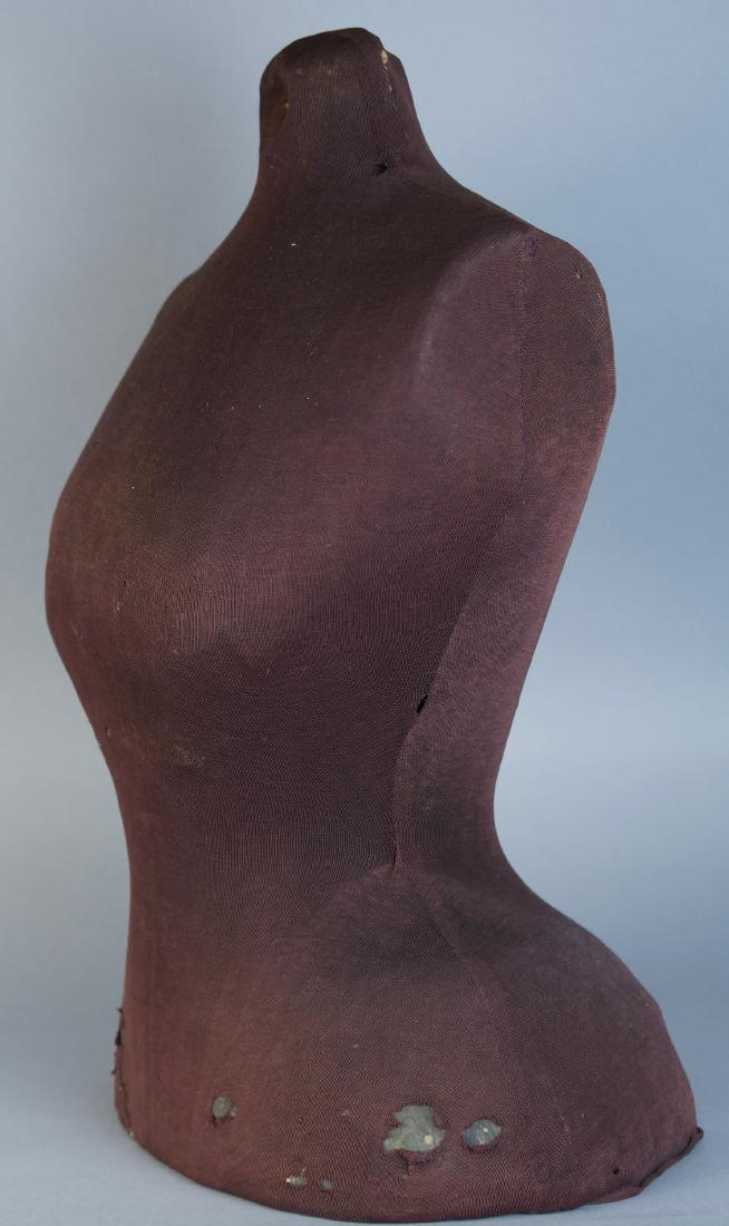 VICTORIAN PAPIER MÂCHÉ CORSETED BUSTLED MANNEQUIN TORSO (1 of 3)