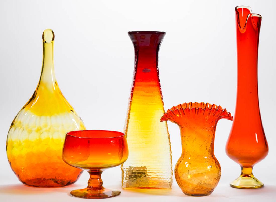 ASSORTED BLENKO GLASS VASES, LOT OF FOUR (1 of 1)