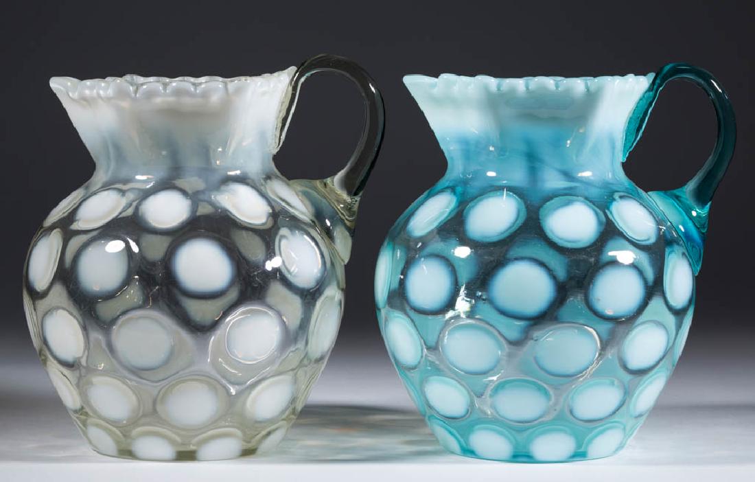 NORTHWOOD COIN DOT OPALESCENT WATER PITCHERS, LOT OF (1 of 1)