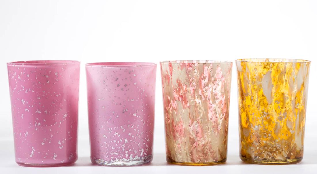 ASSORTED VICTORIAN SPANGLE GLASS TUMBLERS, LOT OF FOUR (1 of 1)