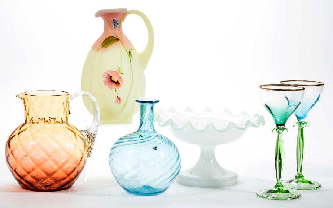 ASSORTED GLASS ARTICLES, LOT OF SIX (1 of 1)