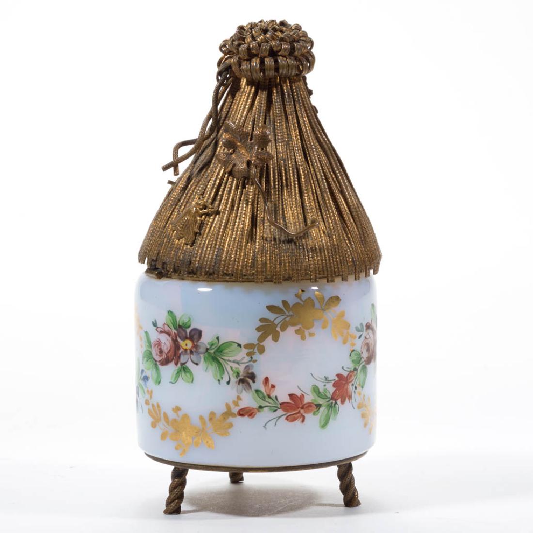 FRENCH OPALINE FIGURAL HUT INKWELL (1 of 2)