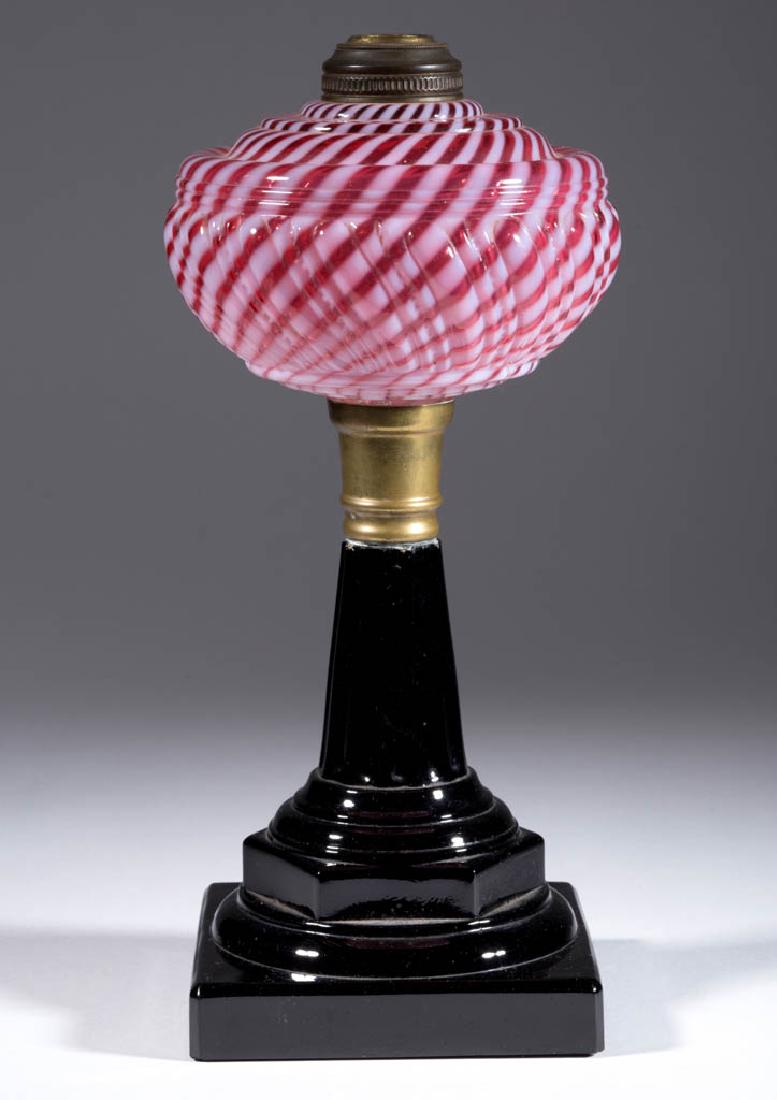 REVERSE SWIRL VARIANT COMPOSITE KEROSENE STAND LAMP (1 of 1)