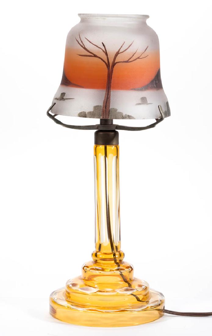 CUT OVERLAY ELECTRIC STAND LAMP (1 of 1)