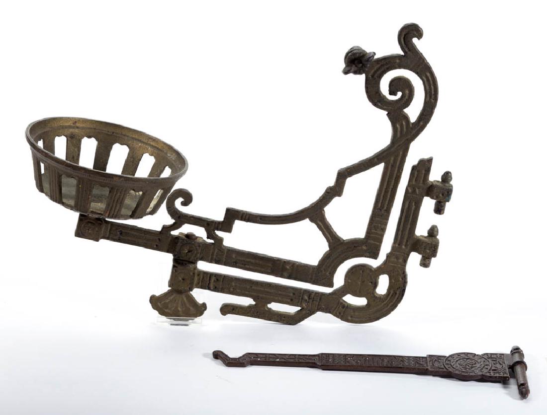 ASSORTED CAST-IRON LAMP BRACKETS, LOT OF TWO (1 of 1)