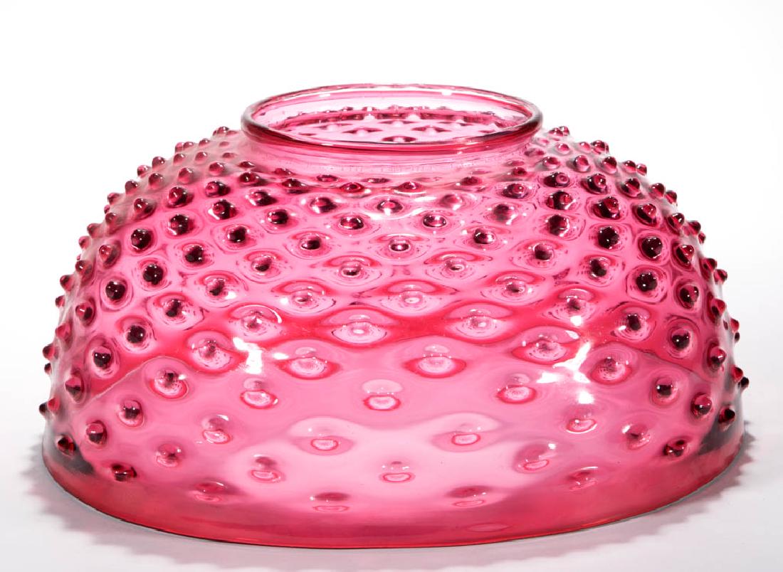 VICTORIAN HOBNAIL GLASS HANGING / LIBRARY LAMP SHADE (1 of 1)