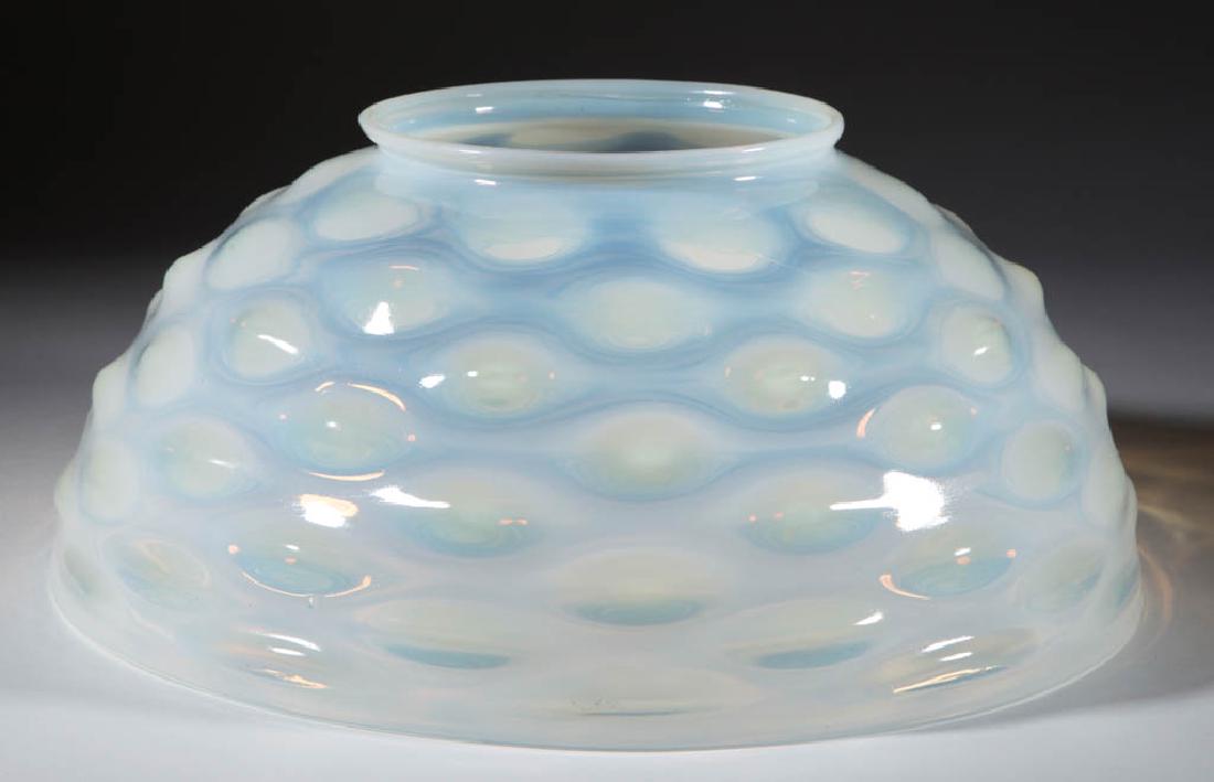 VICTORIAN HOBNAIL OPALESCENT HANGING / LIBRARY LAMP (1 of 1)