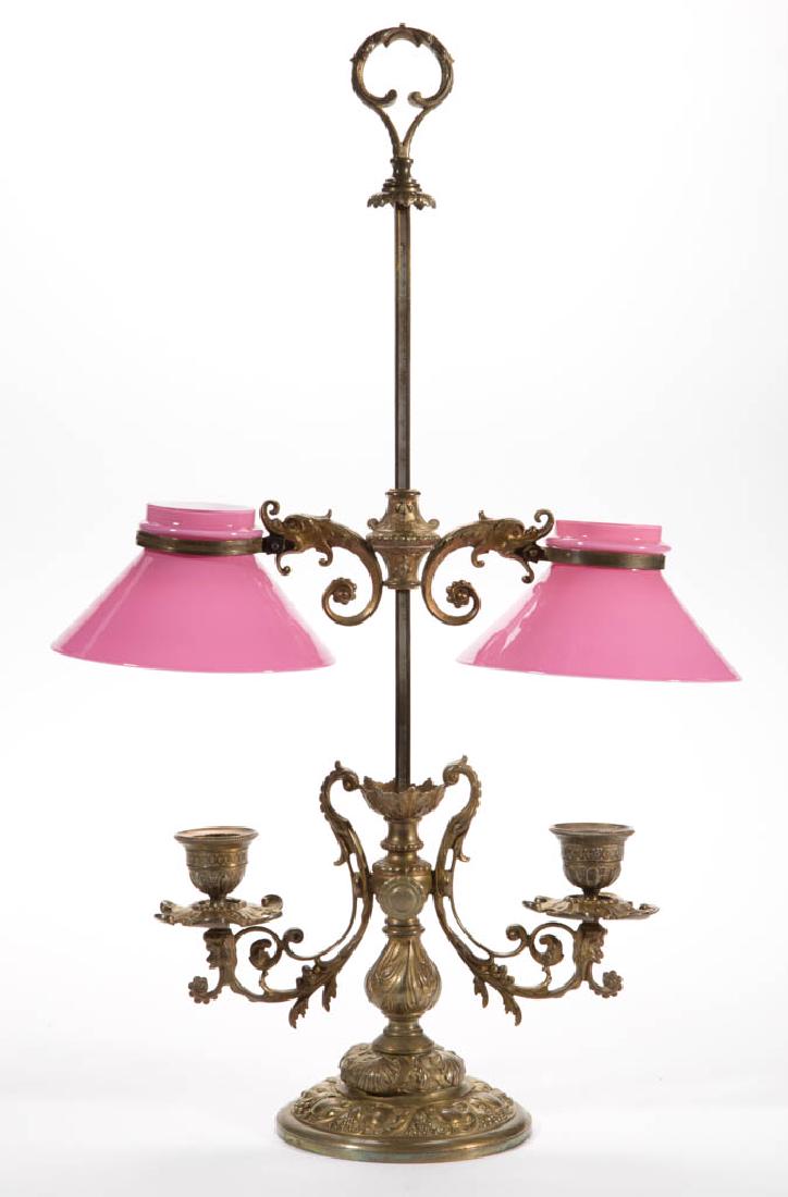 CAST-METAL DOUBLE-ARM CANDLE LAMP (1 of 1)