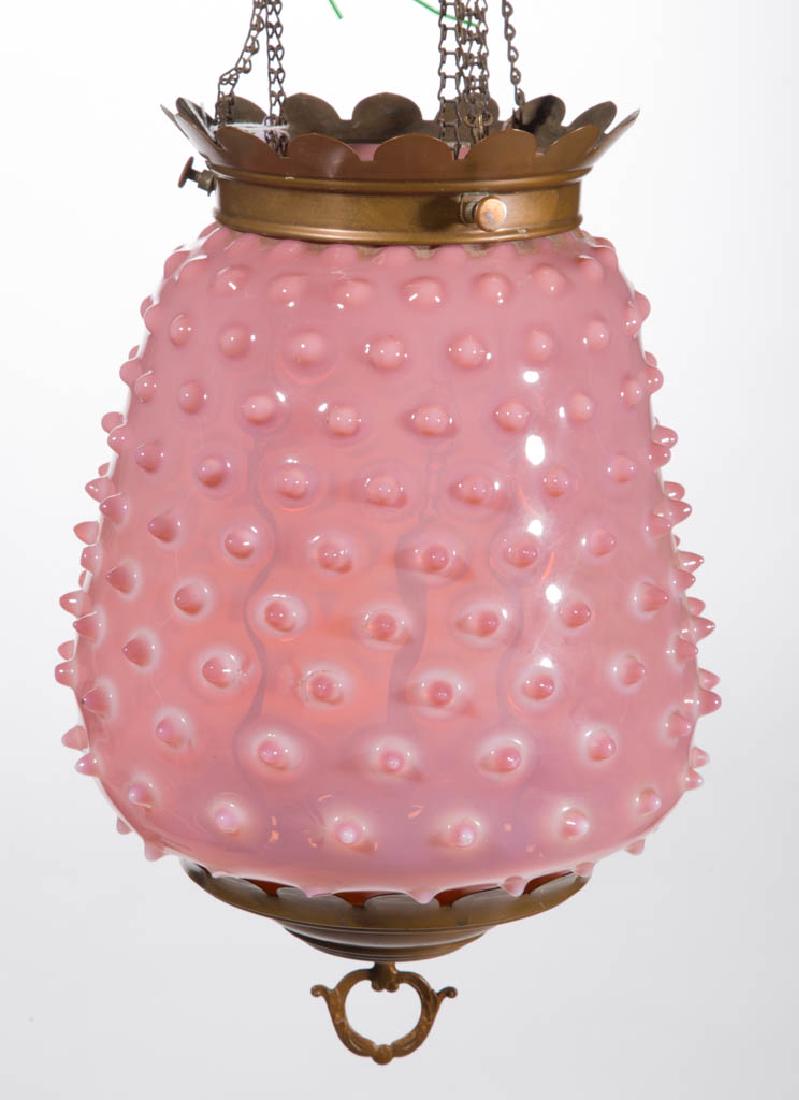 VICTORIAN HOBNAIL GLASS HALL LAMP (1 of 2)