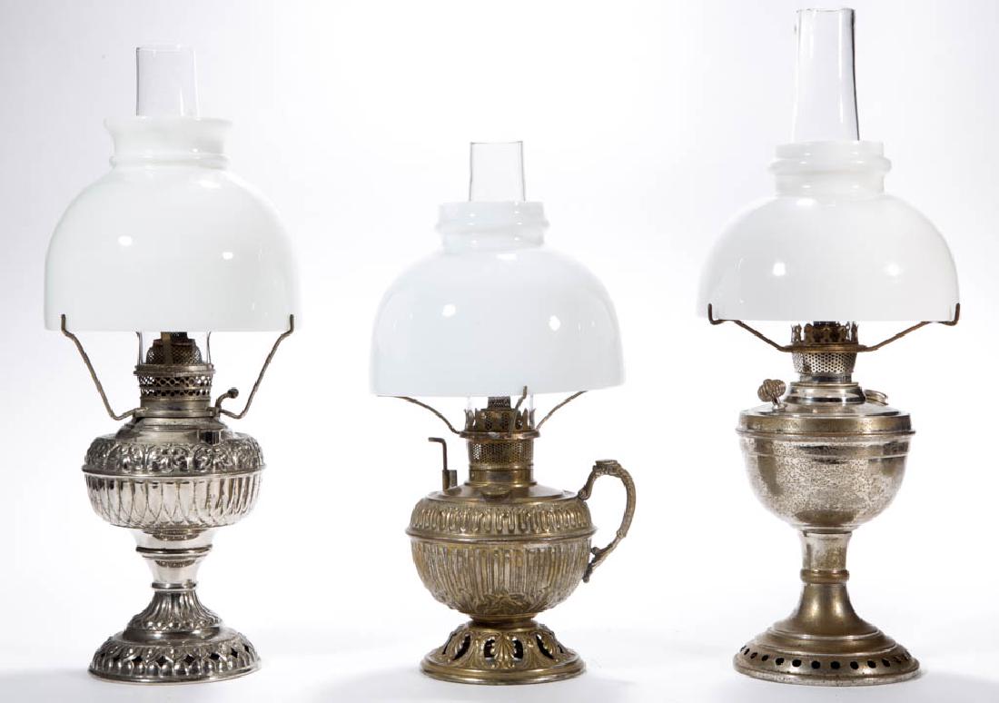 ASSORTED STAMPED NICKEL-PLATE DIMINUTIVE KEROSENE STAND (1 of 1)