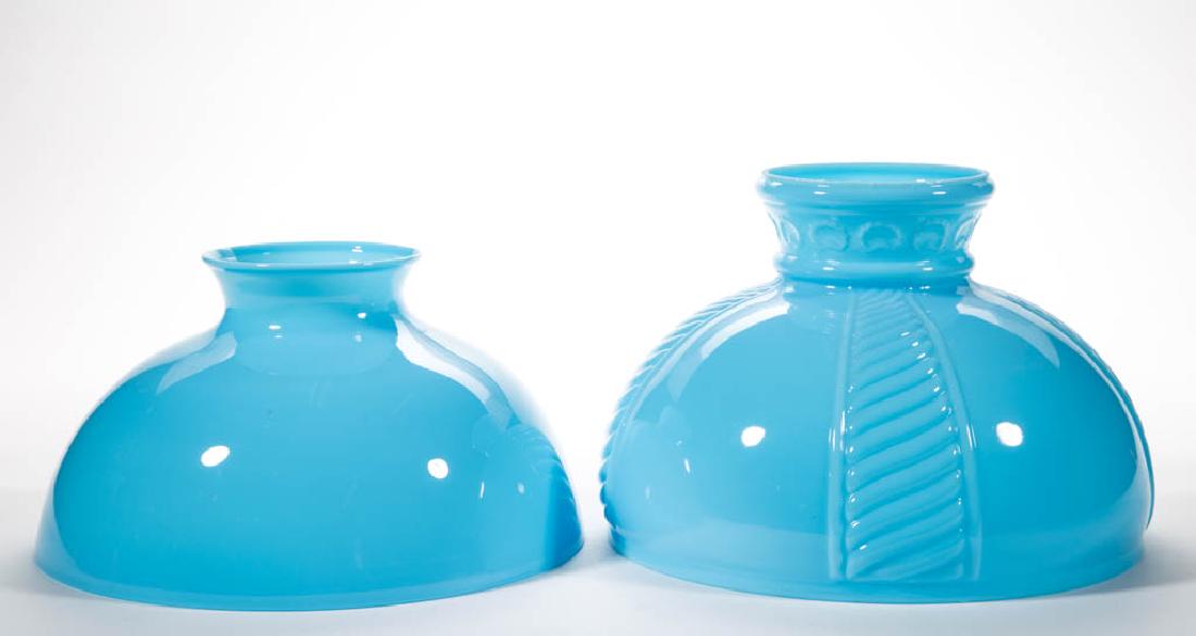 OPAQUE GLASS STUDENT LAMP SHADES, LOT OF TWO (1 of 1)