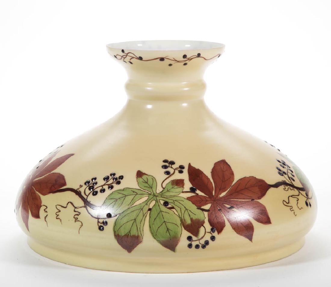 VICTORIAN ENAMEL-DECORATED LAMP SHADE (1 of 1)