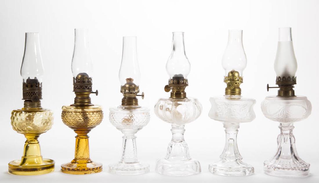 ASSORTED PATTERN MINIATURE STAND LAMPS, LOT OF SEVEN (1 of 1)