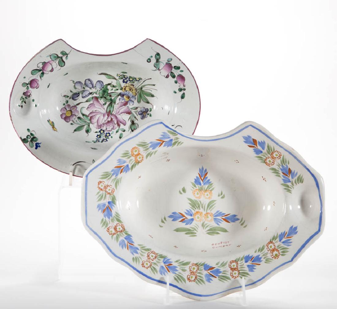 FRENCH FAIENCE CERAMIC BARBER'S BOWL (1 of 6)