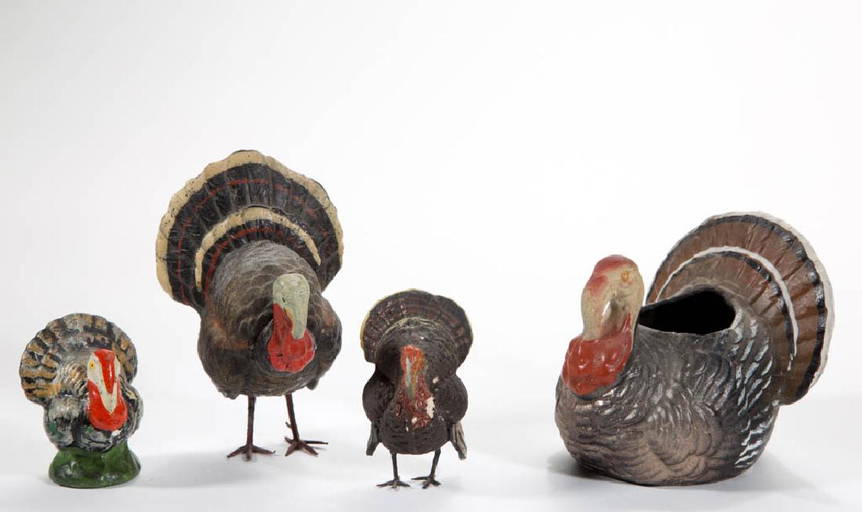 German And Japanese Composition / Papier Mache Turkey