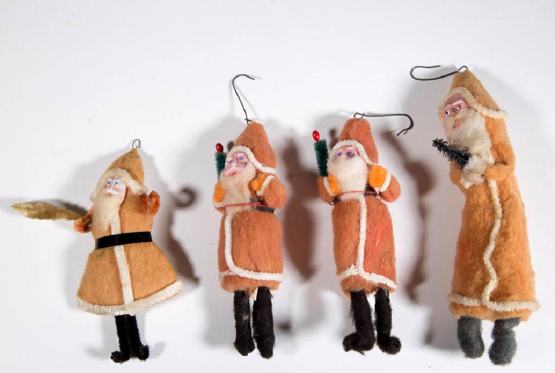 GERMAN AND JAPANESE COTTON SANTA CLAUS ORNAMENTS, LOT (1 of 1)