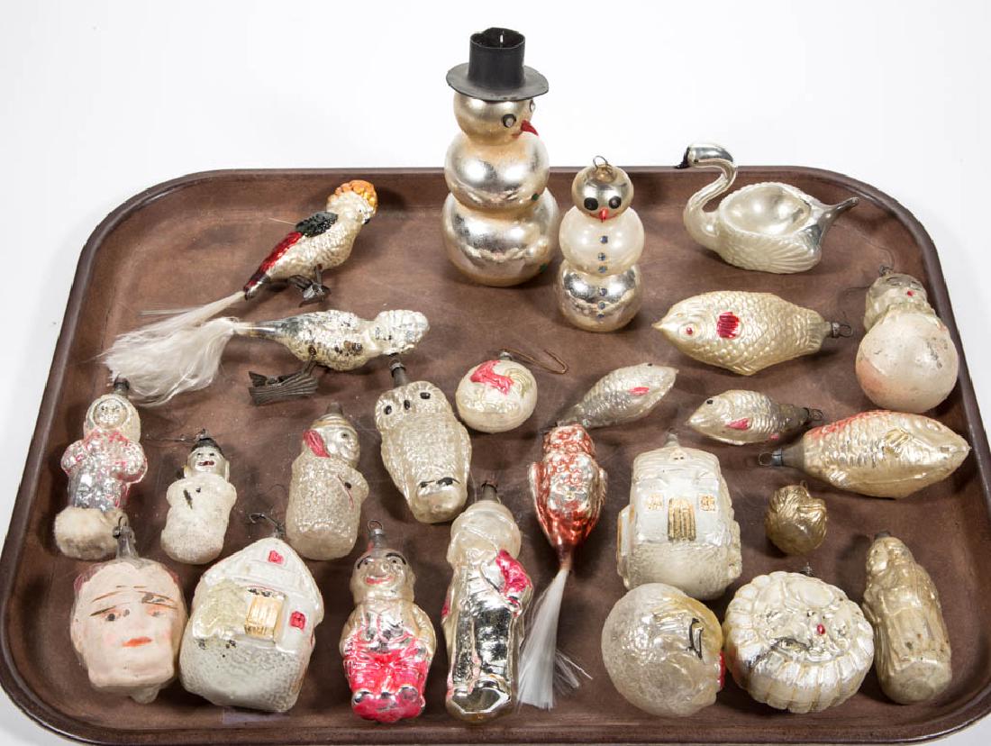 ASSORTED GLASS FIGURAL CHRISTMAS ORNAMENTS / FIGURES, (1 of 1)