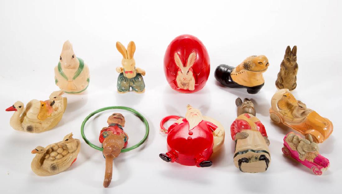 ASSORTED CELLULOID / PLASTIC FIGURAL TOYS, LOT OF 12 (1 of 5)