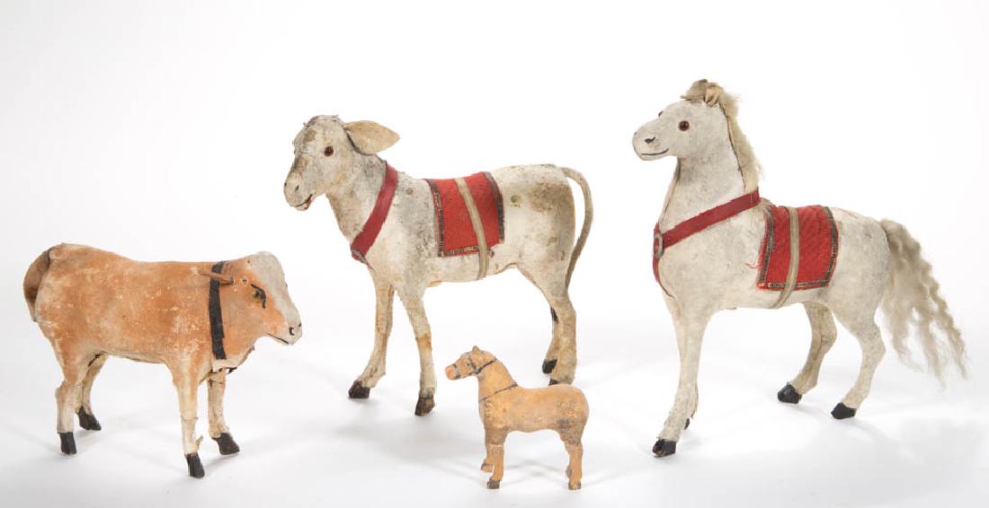 GERMAN COMPOSITION ANIMAL FIGURES, LOT OF FOUR (1 of 2)