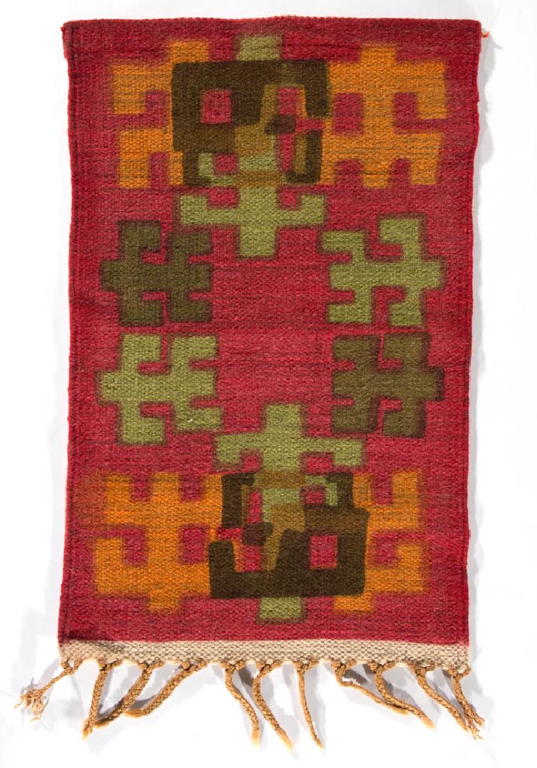 NATIVE AMERICAN WOOL RUG / MAT (1 of 3)