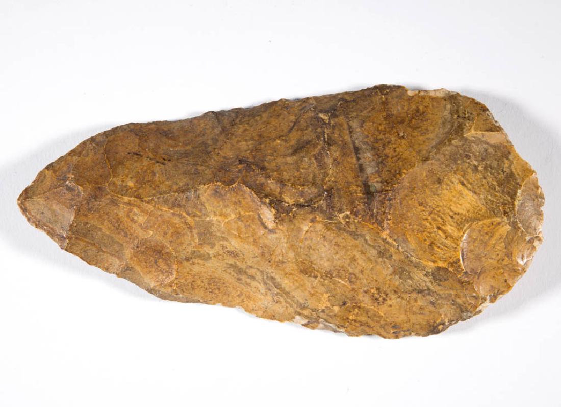 ACHEULEAN LARGE STONE BIFACE HAND-AXE (1 of 2)