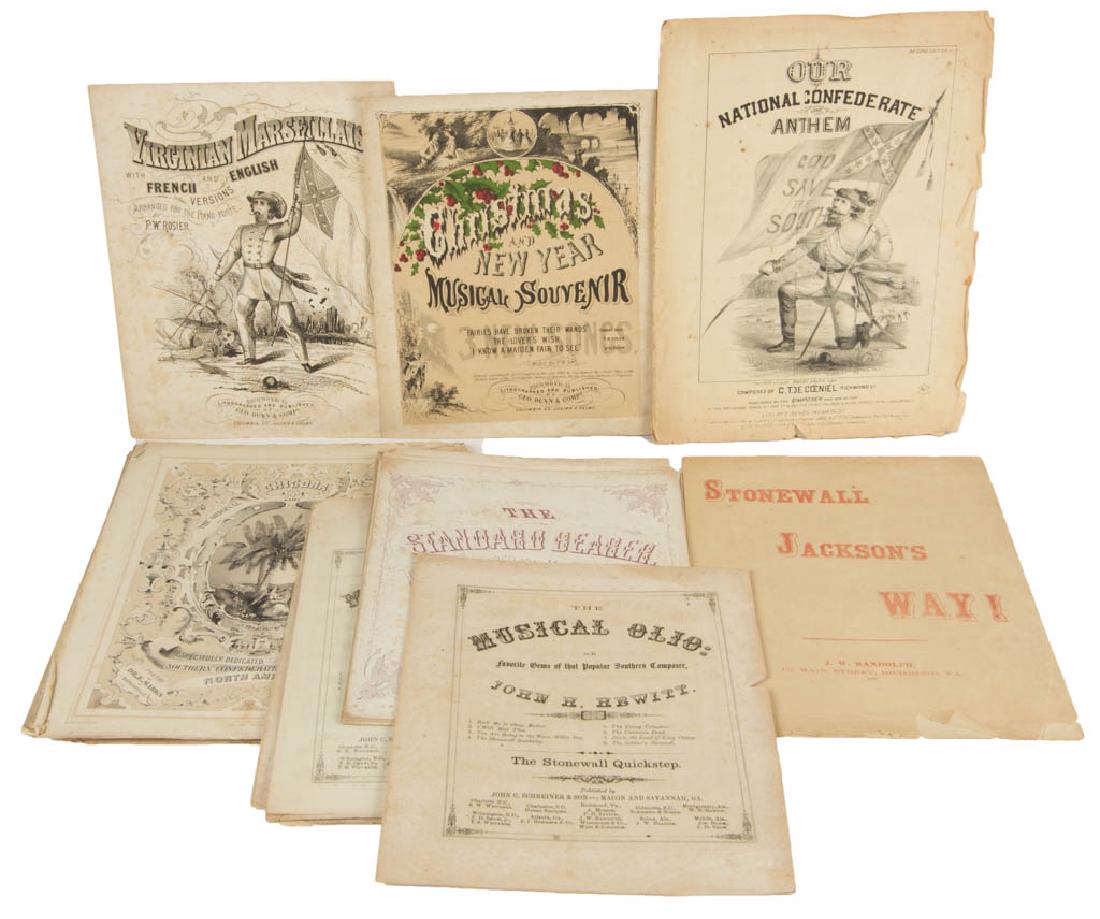 CONFEDERATE IMPRINT SHEET MUSIC, 29 PIECES (1 of 1)