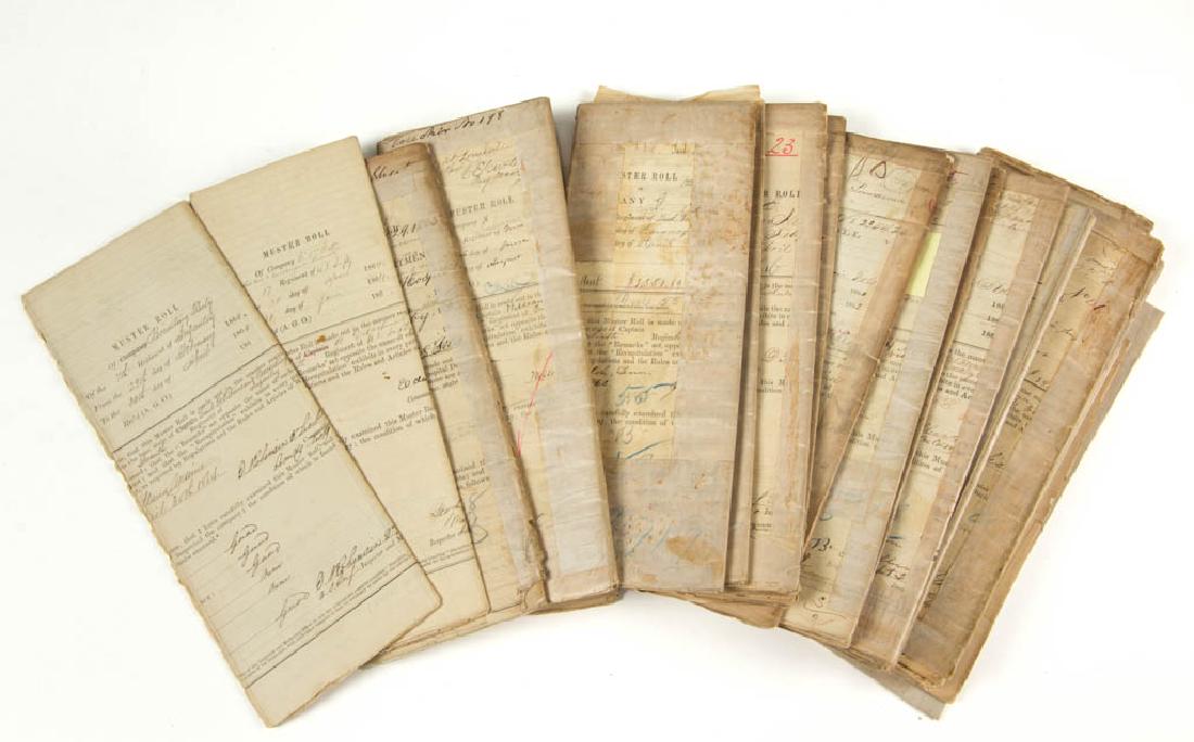 CIVIL WAR UNION MUSTER ROLLS, LOT OF 16 (1 of 1)