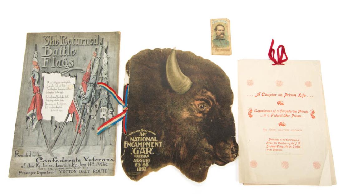 ASSORTED CIVIL WAR RELATED PRINTED AND OTHER MATERIAL, (1 of 2)