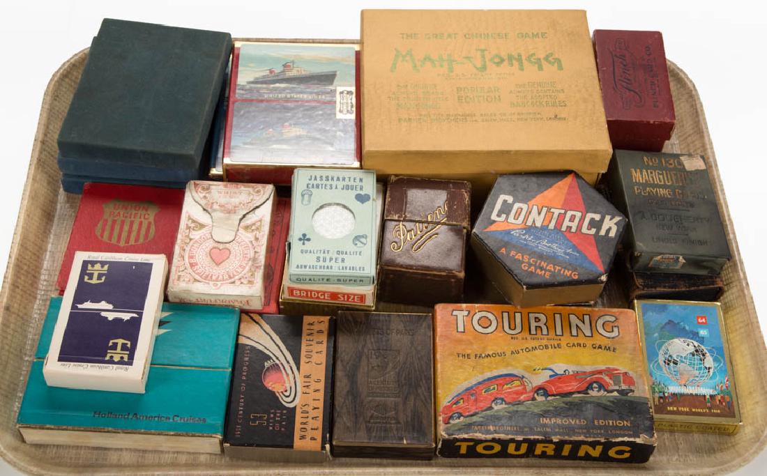 VINTAGE PLAYING CARDS AND GAMES, LOT OF 24 (1 of 1)