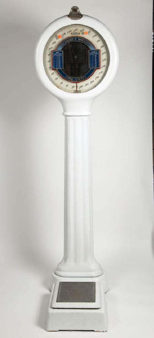 JENNINGS LOLLIPOP PORCELAIN 1C DRUG STORE FLOOR SCALE (1 of 2)