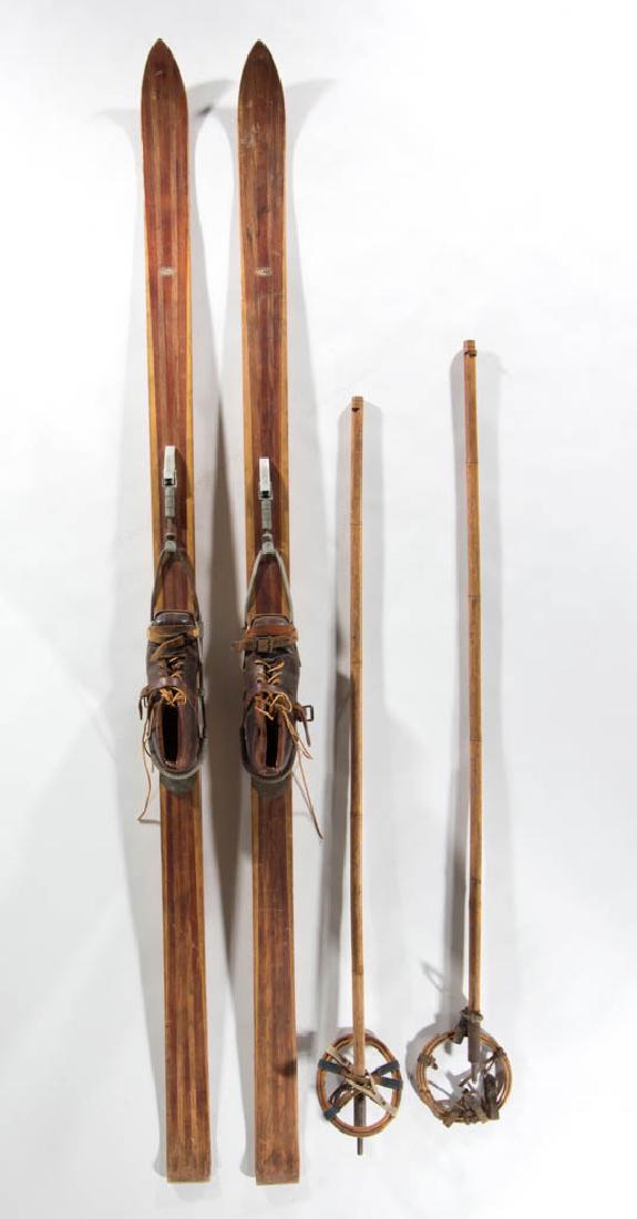 VINTAGE SPLITKEIN WOODEN SKIS