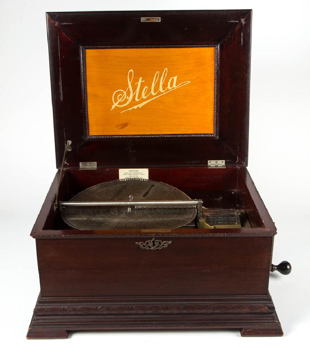 SWISS STELLA DISC MUSIC BOX WITH 24 DISCS (1 of 4)