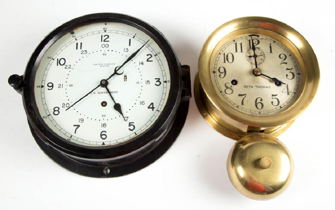 AMERICAN SHIP'S CLOCKS, LOT OF TWO (1 of 1)
