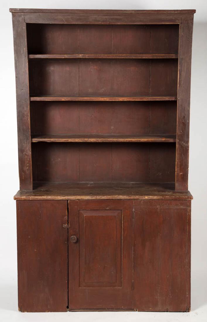 AMERICAN PAINTED PEWTER CUPBOARD (1 of 2)