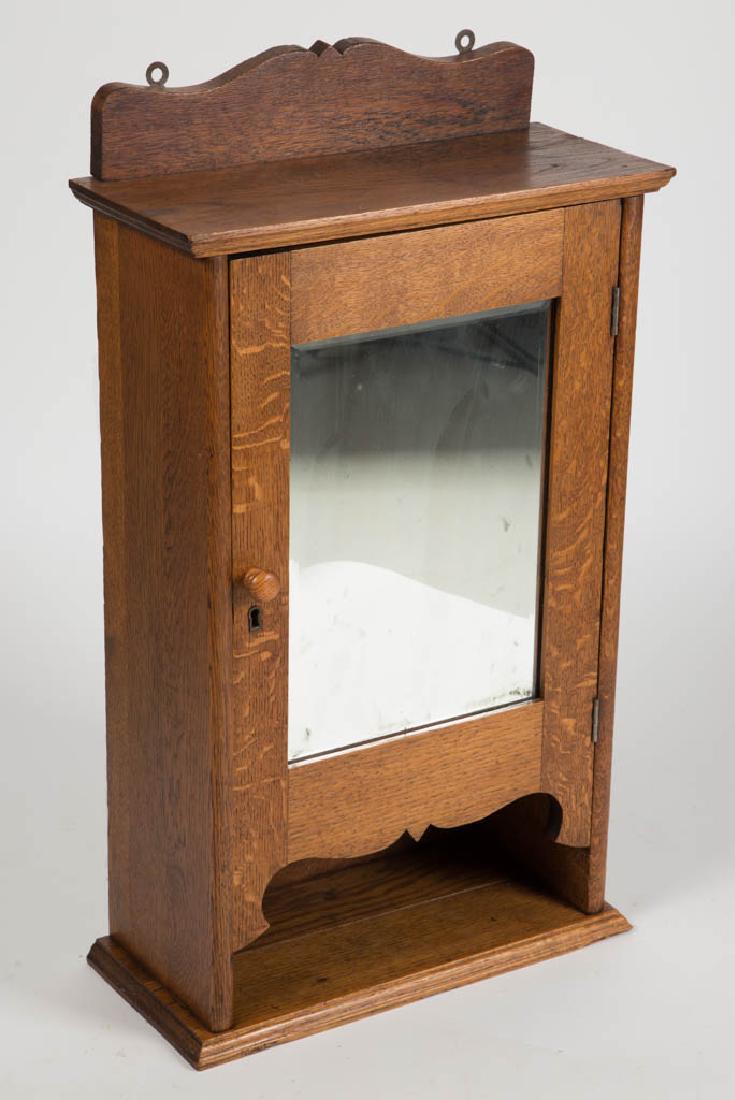 VINTAGE OAK MEDICINE CABINET (1 of 2)
