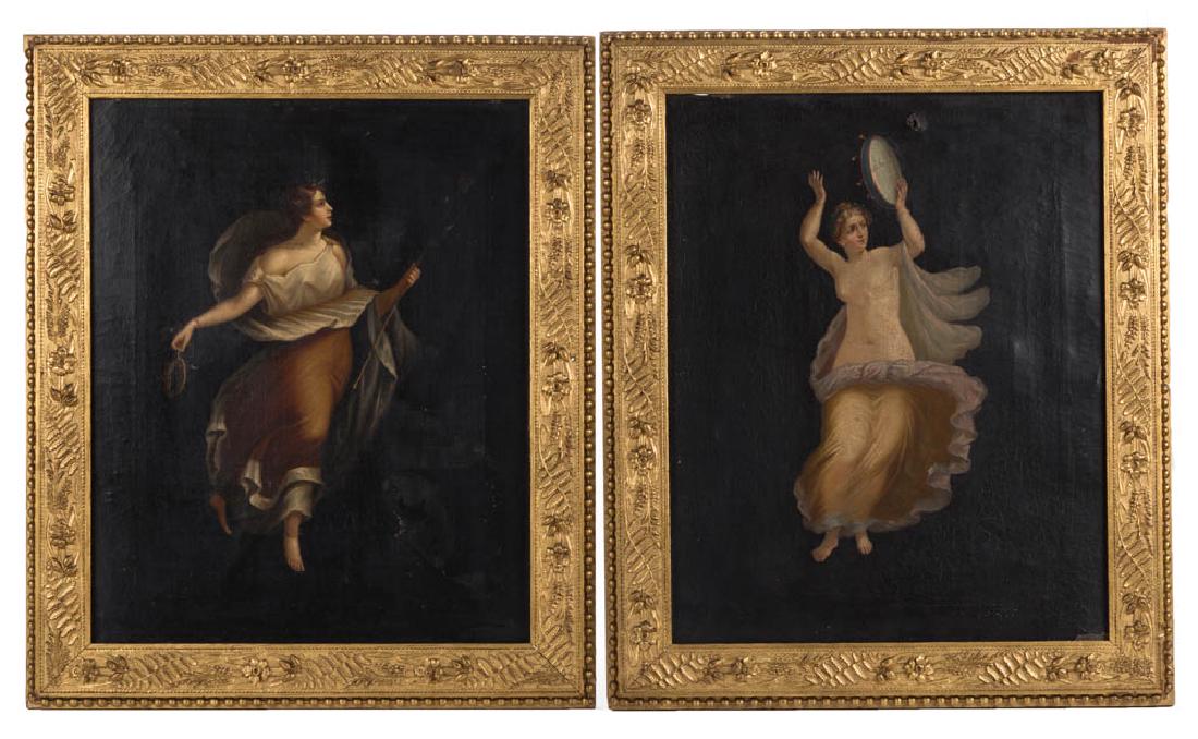AMERICAN SCHOOL (19TH CENTURY) ALLEGORICAL PAINTINGS, (1 of 6)