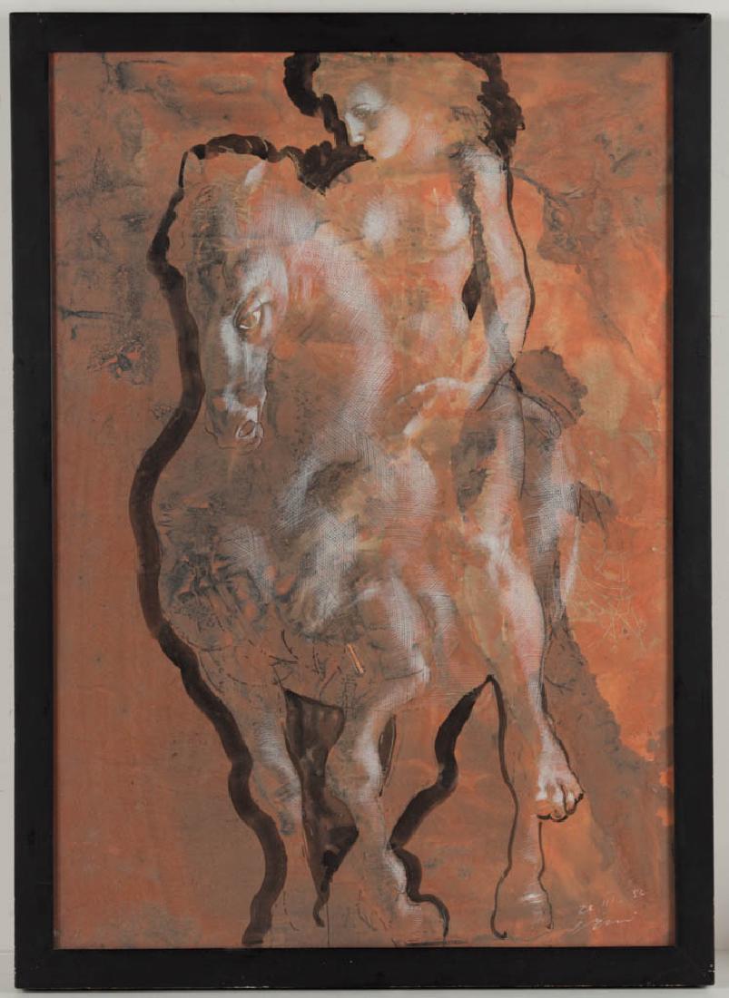 ARTIST SIGNED MIXED MEDIA, LOT OF TWO (1 of 5)