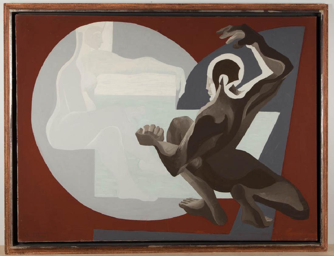 ALAN WOOD-THOMAS (AMERICAN, 1920-1976) ABSTRACT (1 of 4)