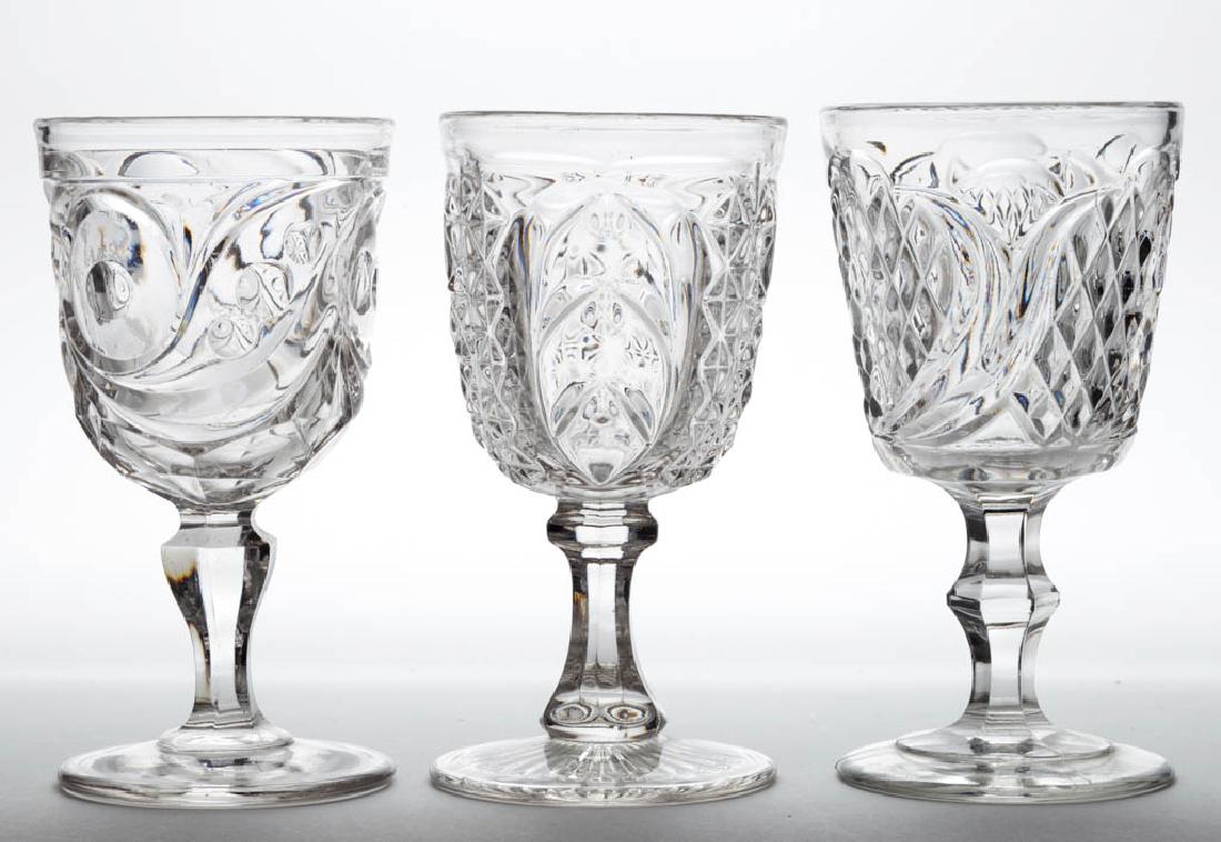 ASSORTED FLINT EAPG GOBLETS, LOT OF THREE (1 of 1)