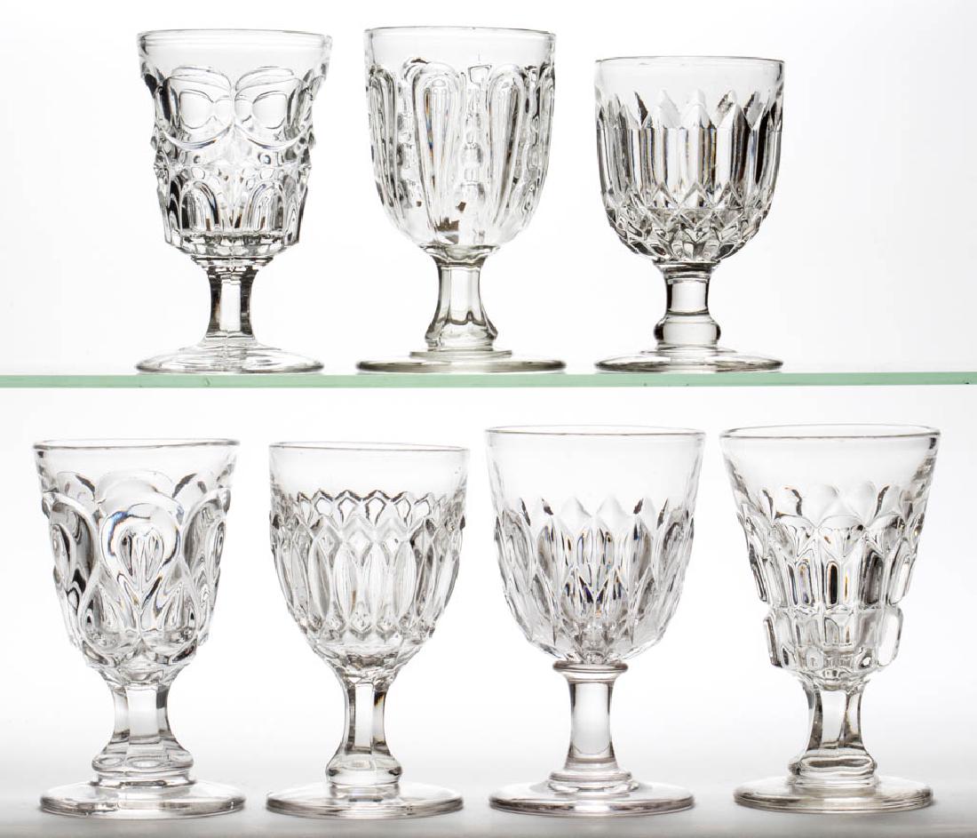 ASSORTED FLINT EAPG GOBLETS, LOT OF SEVEN (1 of 1)