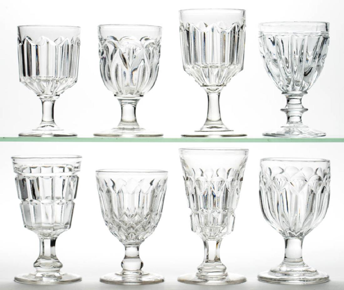 ASSORTED FLINT EAPG GOBLETS, LOT OF EIGHT (1 of 1)