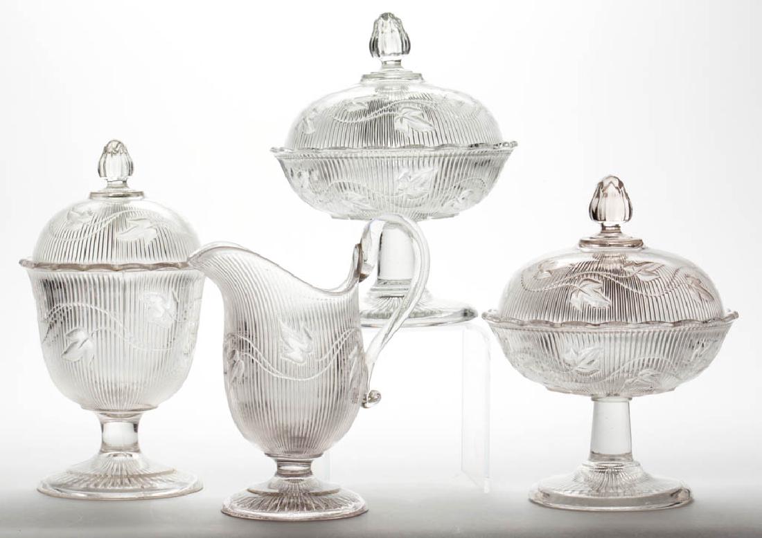 RIBBED IVY TABLE ARTICLES, LOT OF FOUR (1 of 1)