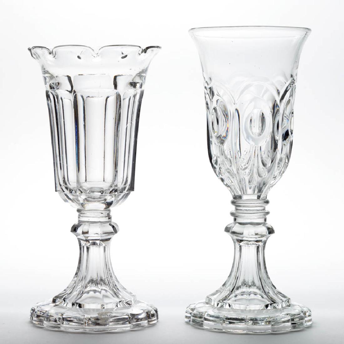 ASSORTED FLINT EAPG CELERY VASES, LOT OF TWO (1 of 1)