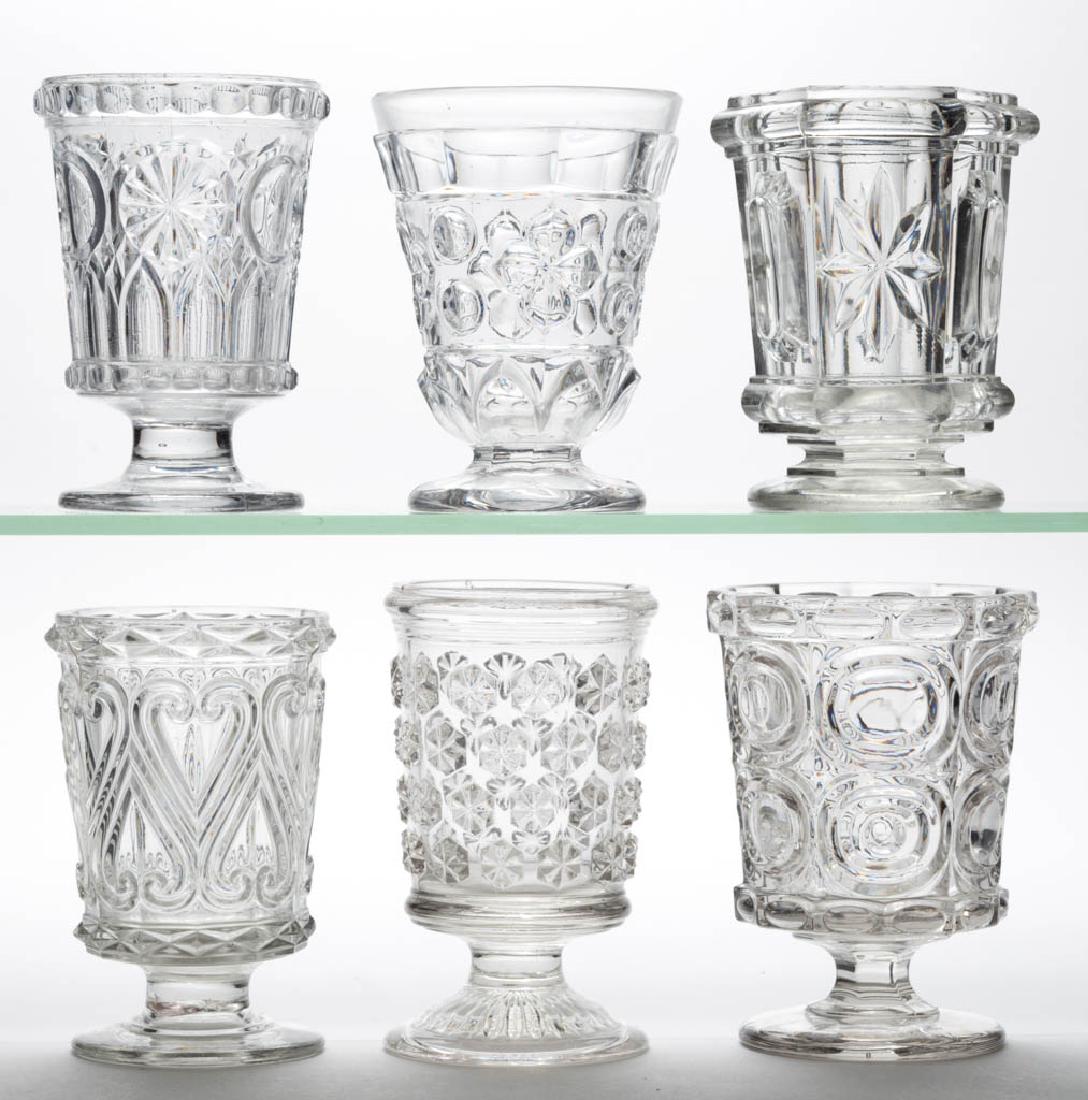 ASSORTED FLINT EAPG SPOON / SPILL HOLDERS, LOT OF SIX (1 of 1)