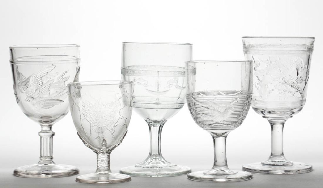 ASSORTED BIRD EAPG GOBLETS, LOT OF FOUR (1 of 1)