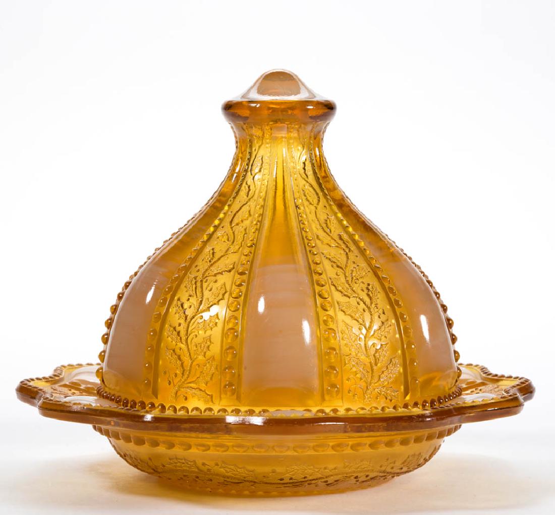 GREENTOWN NO. 450 / HOLLY AMBER COVERED BUTTER DISH Sep 29, 2018